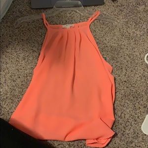 Coral tank top blouse